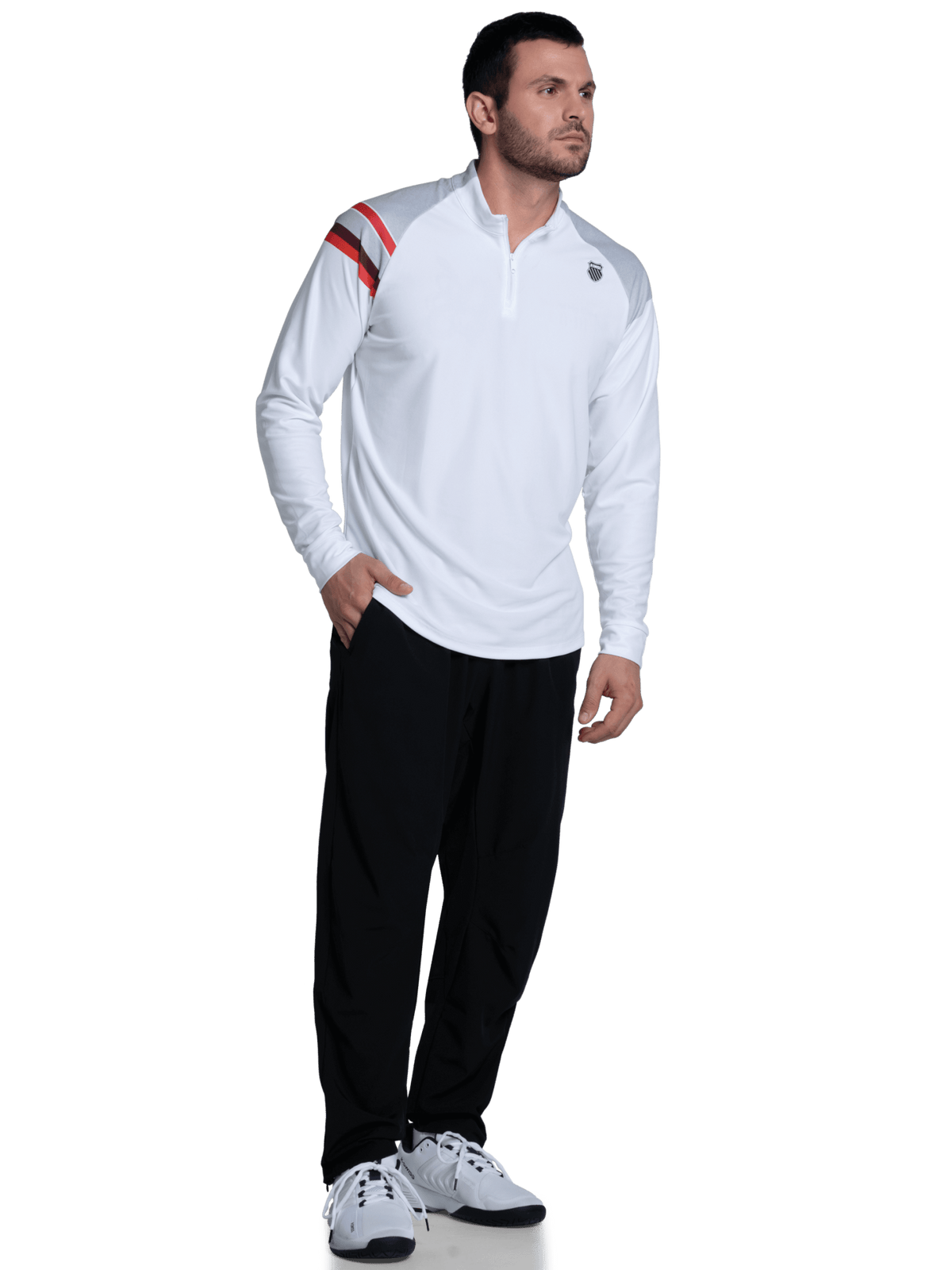 SIDELINE 1/4 ZIP L/S | K-Swiss Classic