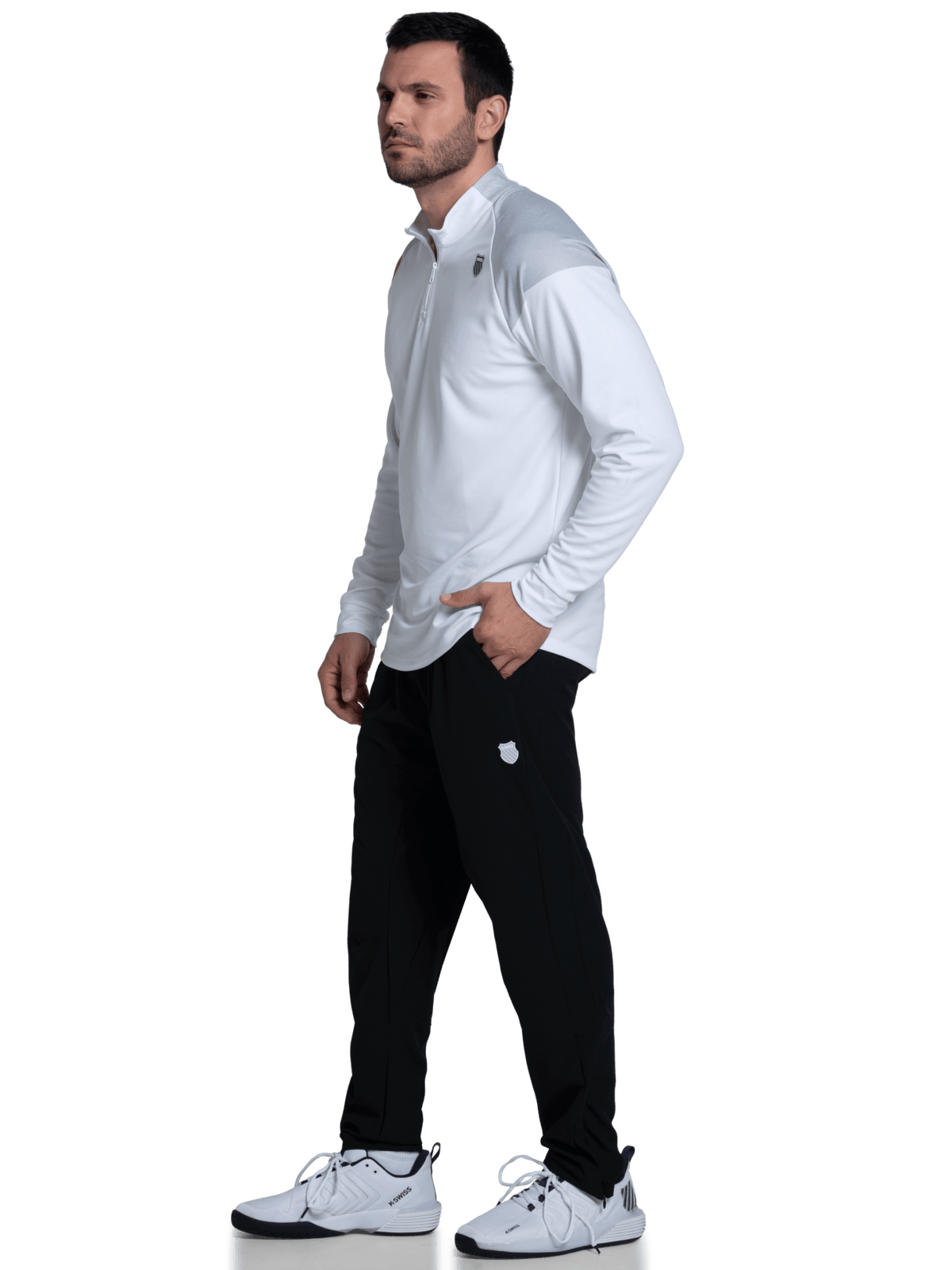SIDELINE 1/4 ZIP L/S | K-Swiss Classic